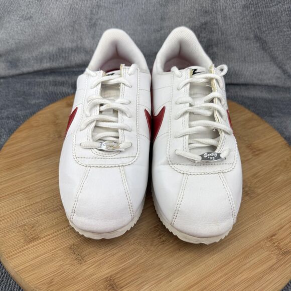 Nike Cortez Shoes Youth Size 6 White Red Classic Low Top Sneakers 904764-103 - Picture 3 of 11